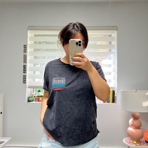 Urban Outfitters acid washed t-shirt with geometric pocket